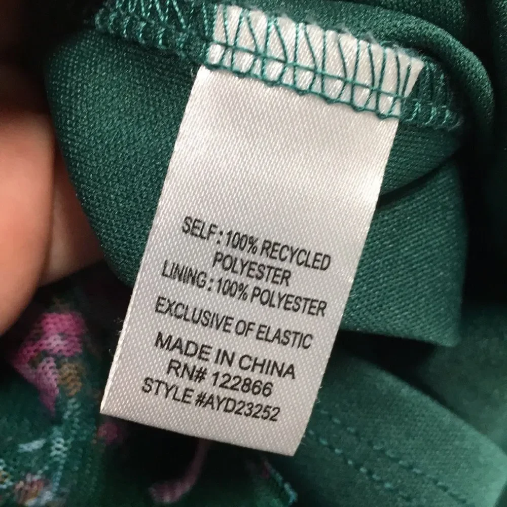 Zenzi Emerald Green Floral Tulle Dress